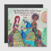 Whimsical Art Magnetic Kaart voor dames en heren (Voorkant / Achterkant)