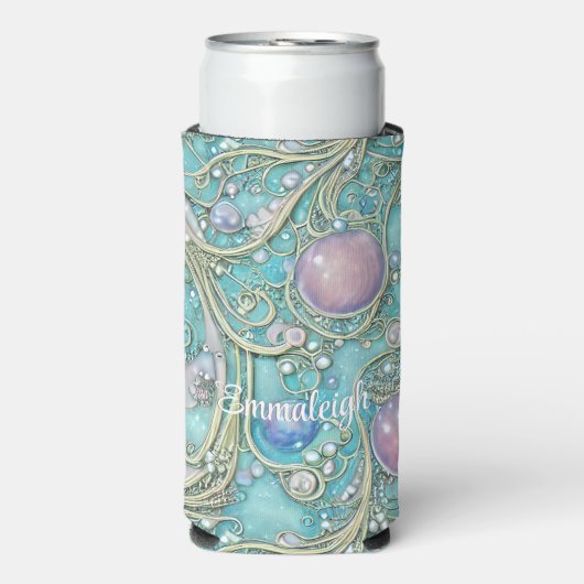 Whimsical Art Nouveau Monogram (Seltzer Voorkant)