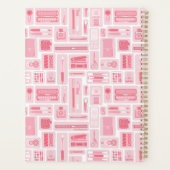 Whimsical Art Supplies patroon roze Planner (Achterkant)