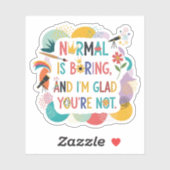 Whimsical Art Teacher Creative Quote Design Sticker (Vel)