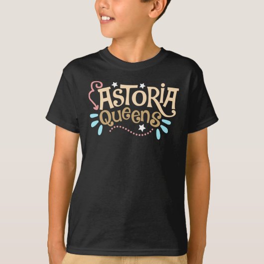Whimsical Astoria Queens NY Kinder Design T-shirt (Voorkant)