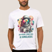 Whimsical Astronaut in Sunglasses – Space T-shirt (Voorkant)