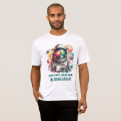 Whimsical Astronaut in Sunglasses – Space T-shirt (Voorkant volledig)