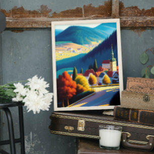 Whimsical Austria Countryside Art Print