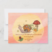 Whimsical Automne Fairy Baby shower Merci Note (Dos)