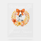 Whimsical Automne Fête des mariées Florale Bienven (Recto)