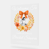Whimsical Automne Fête des mariées Florale Bienven (Angle)