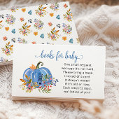 Whimsical Autumn Baby Shower Book Request Card Informatiekaartje