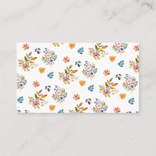 Whimsical Autumn Baby Shower Book Request Card Informatiekaartje (Achterkant)