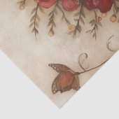 Whimsical Autumn Fairy met Bloemen Kroon Decoupage Tissuepapier (Detail)