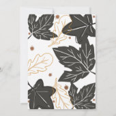 Whimsical Autumn Fall Leaves & Acorns Wedding Kaart (Achterkant)
