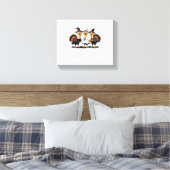 Whimsical Autumn Patchwork Pompoen Gezellige Herfs Canvas Afdruk (Insitu (Slaapkamer))