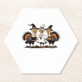 Whimsical Autumn Patchwork Pompoen Gezellige Herfs Kartonnen Onderzetters (Voorkant)