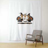 Whimsical Autumn Patchwork Pompoen Gezellige Herfs Wandkleed (In situ)