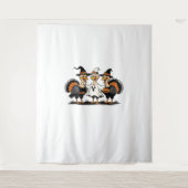 Whimsical Autumn Patchwork Pompoen Gezellige Herfs Wandkleed (Voorkant)