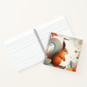 Whimsical Autumn Squirrel gepersonaliseerd Notitieboek (Binnen)