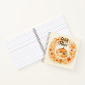 Whimsical Autumn Wreath with Pumpkins - Boho Fall Notitieboek (Binnen)