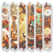 Whimsical Autumnal Fantasy Washi Tape Scrapbook Sticker (Voorkant)