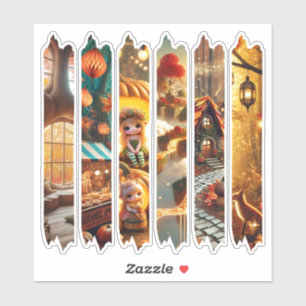 Whimsical Autumnal Magical Washi Tape Planner Sticker