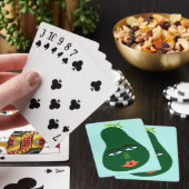 Whimsical Avocado Funny Face CUSTOMIZE IT Pokerkaarten (Insitu)