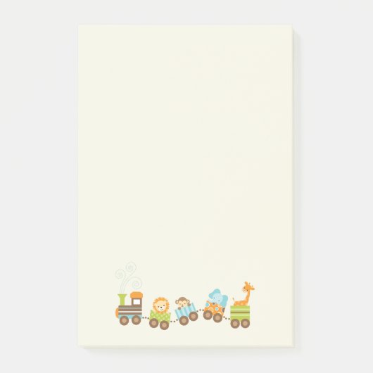 Whimsical Baby Animals Speelgoed Train Post-it® Notes (Voorkant)