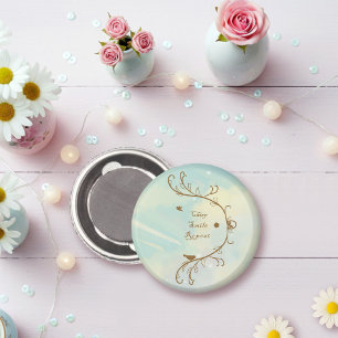 Whimsical Baby Blauw Chirp, Glimlach, Herhaal Magneet