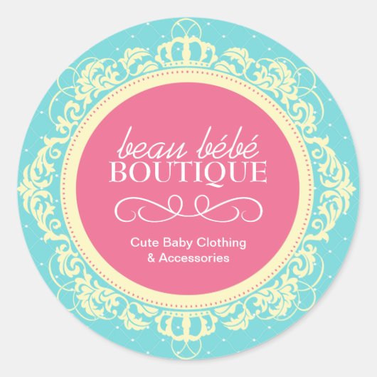 Whimsical Baby Boutique Stickers (Voorkant)