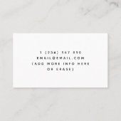 Whimsical Baby Chic Peuter Baby Care Services Visitekaartje (Achterkant)