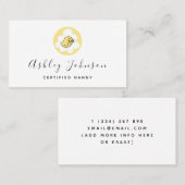 Whimsical Baby Chic Peuter Baby Care Services Visitekaartje (Voorkant / Achterkant)