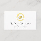 Whimsical Baby Chic Peuter Baby Care Services Visitekaartje (Voorkant)