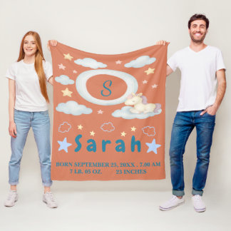 Whimsical Baby deken met sterren en wolken