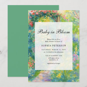 Whimsical Baby In Bloom Tuin Baby Shower Kaart