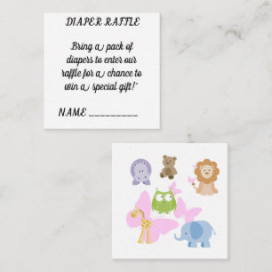 Whimsical Baby shower Animal Parade Informatiekaartje