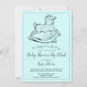 Whimsical  Baby shower Blue Boy per post Kaart (Voorkant)