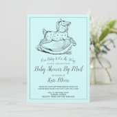 Whimsical  Baby shower Blue Boy per post Kaart (Staand voorkant)