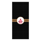 Whimsical Bakery Cupcake Taupe Rack Kaarten (Achterkant)