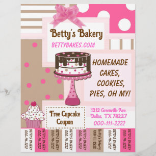 Whimsical Bakery Flyer met Labels van scheur