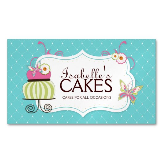 Whimsical Bakery Magnets Visitekaartje Magneet (Voorkant)