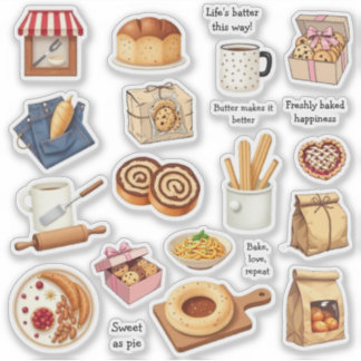Whimsical Bakery Zoete Sticker Sheet