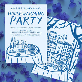 Whimsical Balkon Appartement Custom Housewarming Kaart