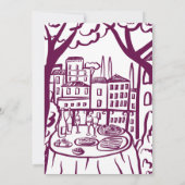 Whimsical Balkon Appartement Custom Housewarming Kaart (Achterkant)