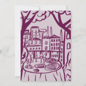 Whimsical Balkon Appartement Custom Housewarming Kaart (Achterkant)