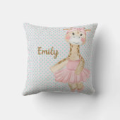 Whimsical Ballerina Giraffe Kussen (Achterkant)