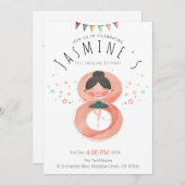 Whimsical Ballet 8e Verjaardag Meisje Kaart (Voorkant / Achterkant)