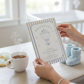 Whimsical Balloon Stripes Baby Sprinkle Invitation