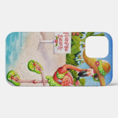Whimsical Beach Babe Flamingo No. 2 Waterverf Art Case-Mate iPhone Case (Achterkant (horizontaal))