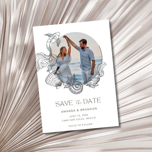 Whimsical Beach Destination Wedding Save the Date