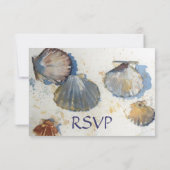 Whimsical Beach Shells réception Réponse Card (Dos)