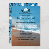 Whimsical Beach Wedding Invitation (Devant / Derrière)