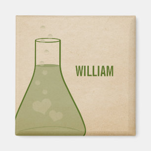 Whimsical Beaker Magnet, Green Magneet